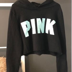 Pink cropped hoodie